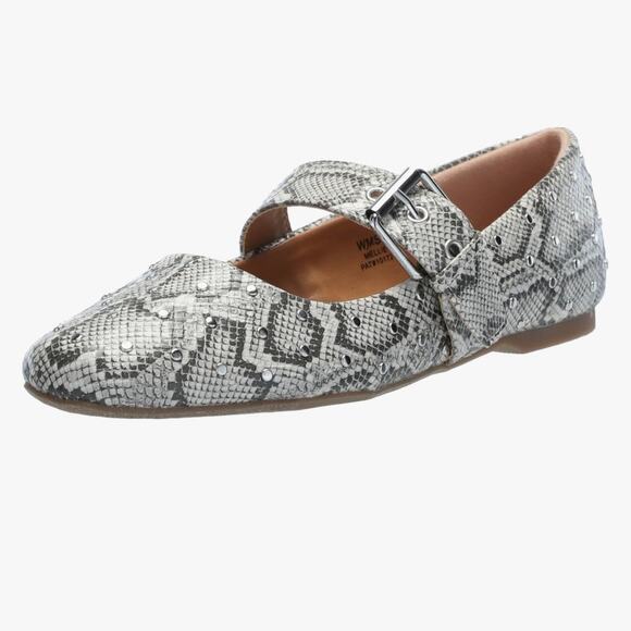DV Dolce Vita Mellie Mary Jane Flats in "Exotic" Snakeskin Studs Size 7.5 - Picture 2 of 12